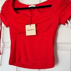 Superdown Vibrant Red Crop Top